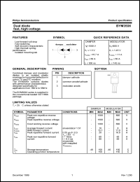 BYM359X datasheet: Dual diode fast, high-voltage. BYM359X