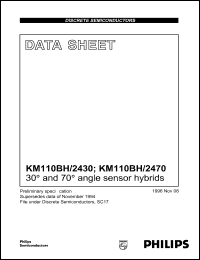 KM110BH/2430 datasheet: 30deg angle sensor hybrid. KM110BH/2430