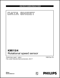KMI15/4 datasheet: Rotational speed sensor. KMI15/4