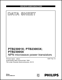 PTB23005X datasheet: NPN microwave power transistor. PTB23005X