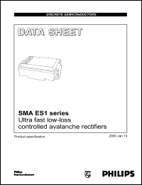 ES1B datasheet: Ultra fast low-loss controlled avalanche rectifier. ES1B
