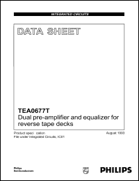 TEA0677T datasheet: Dual pre-amplifier and equalizer for reverse tape decks. TEA0677T
