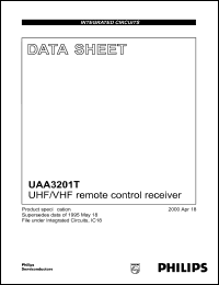 UAA3201T datasheet: UNF/VNF remote control receiver. UAA3201T