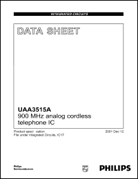 UAA3515AHL datasheet: 900 MHz analog cordless telephone IC. UAA3515AHL