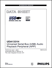 UDA1331H datasheet: Universal serial bus (USB) audio playback peripheral (APP). UDA1331H