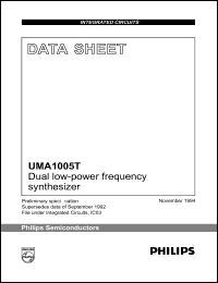 UMA1005T datasheet: Dual low-power frequency synthesizer. UMA1005T