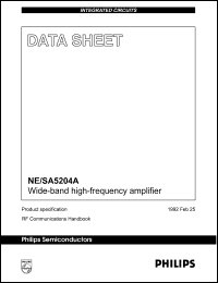 NE5204AD datasheet: Wide-band high-frequency amplifier. NE5204AD