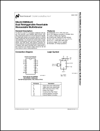 96L02DMQB datasheet: Dual Retriggerable Resettable Monostable Multivibrator (One-Shot) 96L02DMQB