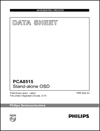 PCA8515T datasheet: Stand-alone OSD. PCA8515T