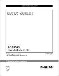 PCA8515P datasheet: Stand-alone OSD. PCA8515P