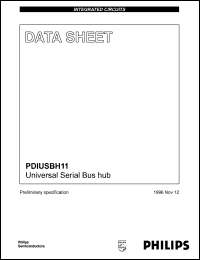 PDIUSBH11NB datasheet: Universal serial bus hub. PDIUSBH11NB