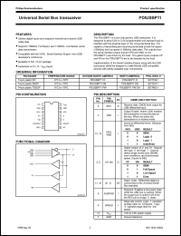 PDIUSBP11DB datasheet: Universal serial bus transceiver. PDIUSBP11DB