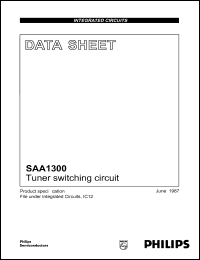 SAA1300 datasheet: Tuner switching circuit. SAA1300
