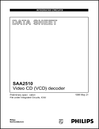SAA2510 datasheet: Video CD (VCD) decoder. SAA2510
