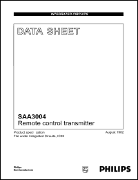 SAA3004P datasheet: Remote control transmitter. SAA3004P
