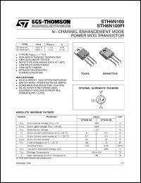 STH6N100FI datasheet: N-CHANNEL ENHANCEMENT MODE POWER MOS TRANSISTORS STH6N100FI