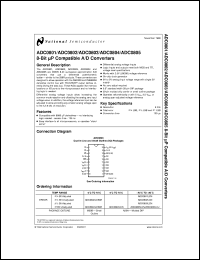 ADC0801LCN datasheet: 8-Bit µP Compatible A/D Converters ADC0801LCN