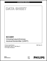 SCC2691AC1A28 datasheet: Universal asynchronous receiver/transmitter (UART). Vcc = +5V +- 10%. SCC2691AC1A28