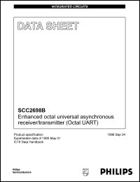 SCC2698BC1A84 datasheet: Enhanced octal universal asynchronous receiver/transmitter (octal UART). SCC2698BC1A84