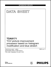 TDA9171 datasheet: YUV picture improvement processor based on histogram modification and blue stretch. TDA9171