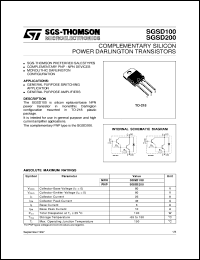SGSD100 datasheet: COMPLEMENTARY SILICON POWER DARLINGTON TRANSISTORS SGSD100