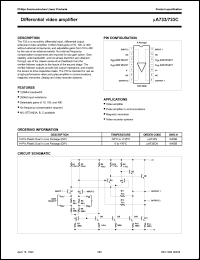 A733N datasheet: Differential video amplifier A733N