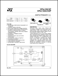 VIPER100A datasheet: SMPS PRIMARY I.C. VIPER100A