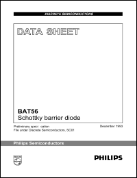 BAT56 datasheet: Schottky barrier diode, 60V, 30mA BAT56