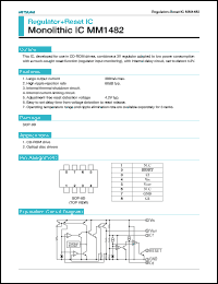 MM1482 datasheet: Regulator+reset IC for CD-ROM drive and optical disc drivers applications MM1482