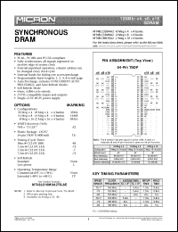 MT48LC16M8A2TG-7E datasheet: 3.3V, 16Meg x 8-bit SDRAM, 7.5ns MT48LC16M8A2TG-7E