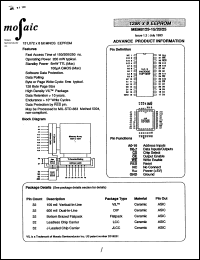 MEM8129GMB-15 datasheet: 128K x 8-bit EEPROM, 150ns MEM8129GMB-15