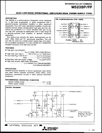 M5228P datasheet: Quad low-noise operational amplifiers M5228P