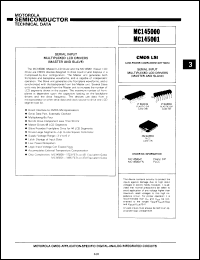 MC145000FN datasheet: Serial input multiplexed LCD driver (master) MC145000FN