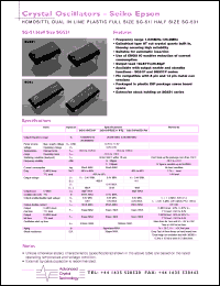 SG531P 4.0000M datasheet: Crystal oscillator, 4.0000MHz SG531P 4.0000M