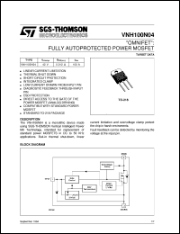 VNH100N04 datasheet: OMNIFET FULLY AUTOPROTECTED POWER MOSFET VNH100N04