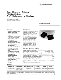 HDLU-2416 datasheet: 5 x 7 alphanumeric display, AlGaAs red HDLU-2416