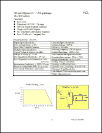 DC-208R datasheet: 1.8watt DC-DC converter, 500Vdc isolation, in=12V, out=5V DC-208R