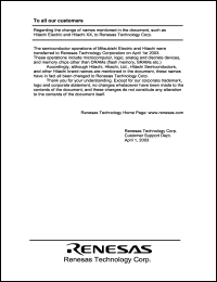 HD6433026F datasheet: Microcontroller 256K ROM, 8K RAM, 3.3V, 25MHz HD6433026F