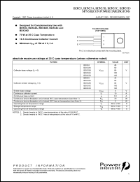 BDX33A datasheet: NPN darlington power transistor, 60V, 10A BDX33A