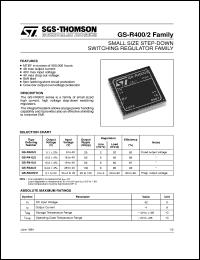 GS-R405/2 datasheet: SMALL SIZE STEP-DOWN SWITCHING REGULATOR FAMILY GS-R405/2