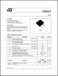 TN2540-600G datasheet: SCR TN2540-600G
