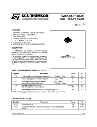 SMBJ100A-TR datasheet: TRANSIL SMBJ100A-TR