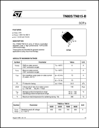 TN805-700B datasheet: SCR TN805-700B