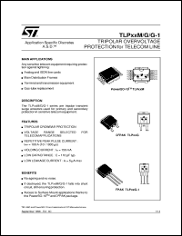 TLP270G datasheet: TRIPOLAR OVERVOLTAGE PROTECTION FOT TELECOM LINE TLP270G