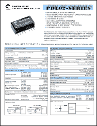 PDL02-48S05 datasheet: Input range:36-75 VDC;output voltage:5 VDC; output current:100/400 mA;input current:60 mA; 2 W DC-DC converter PDL02-48S05