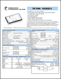 TEN06-12S05 datasheet: Input range:9-18 VDC;output voltage:5 VDC; output current:1200 mA;input current:658 mA; 6 W output  DC-DC converter TEN06-12S05