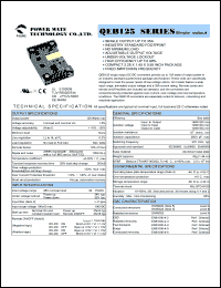 QEB125-48S1P8-M datasheet: Input range:36-75 VDC;output voltage:1.8 VDC; output current:35 A; 125 W single output DC-DC converter QEB125-48S1P8-M