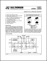 L6203 datasheet: DMOS FULL BRIDGE DRIVER L6203