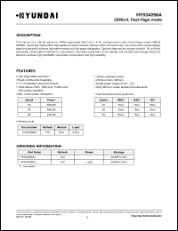 HY534256AJ-45 datasheet: 256K x 4-bit CMOS DRAM, 45ns HY534256AJ-45