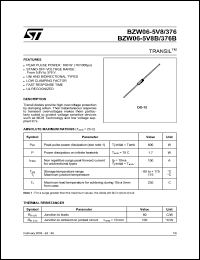 BZW06-213B datasheet: 600 W unidirectional and bidirectional transient voltage suppressor diodes, 213V BZW06-213B